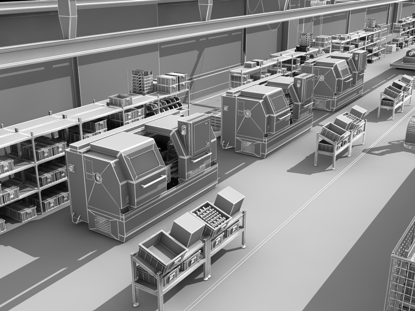 3D Factory Interior Scene Model - TurboSquid 1392433