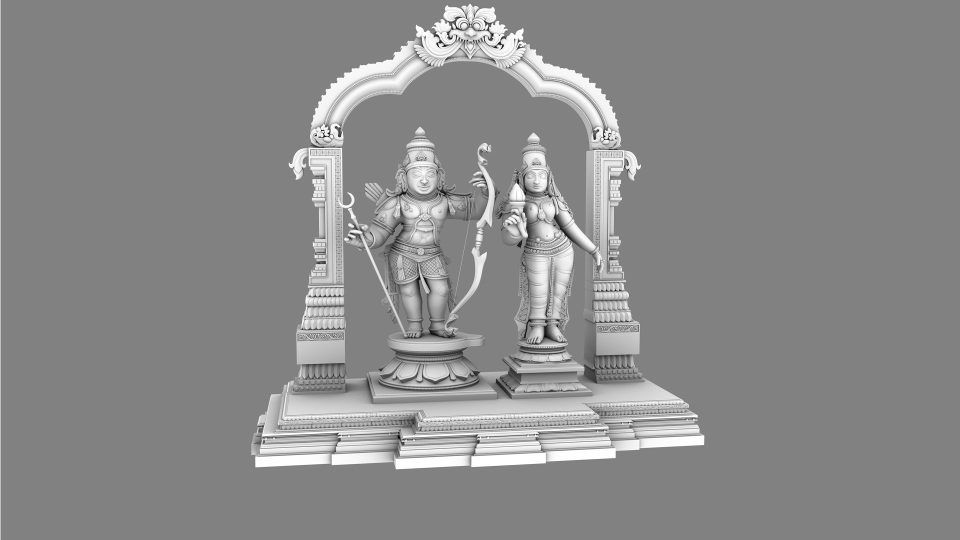 God Ram Sita Statue 3D Model - TurboSquid 2165107