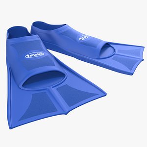 Blue Swim Fins