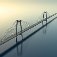 Cable-stayed pedestrian bridge