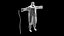 Old arab man clothes with sandal and stick