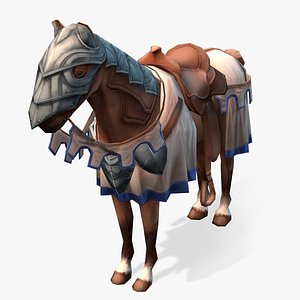 medieval horse 01 obj