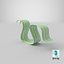 Trazos de pincel 3D 06 verde azulado
