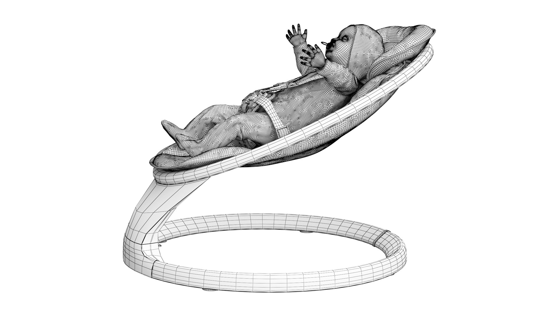 3D Baby Rocker Munchkin Cradle - TurboSquid 2289417