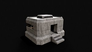 Military Concrete Bunker Base 3 3D model