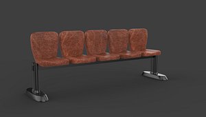 Waiting Room Chairs 3D model 3D model