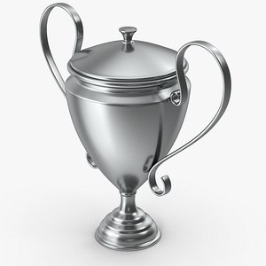 Silver Trophy Award Cup model