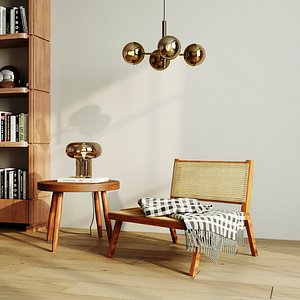 armchair table 3D model