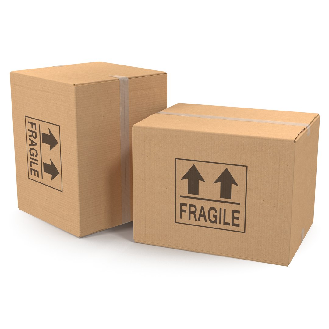 Cardboard Box 3 3D model preview