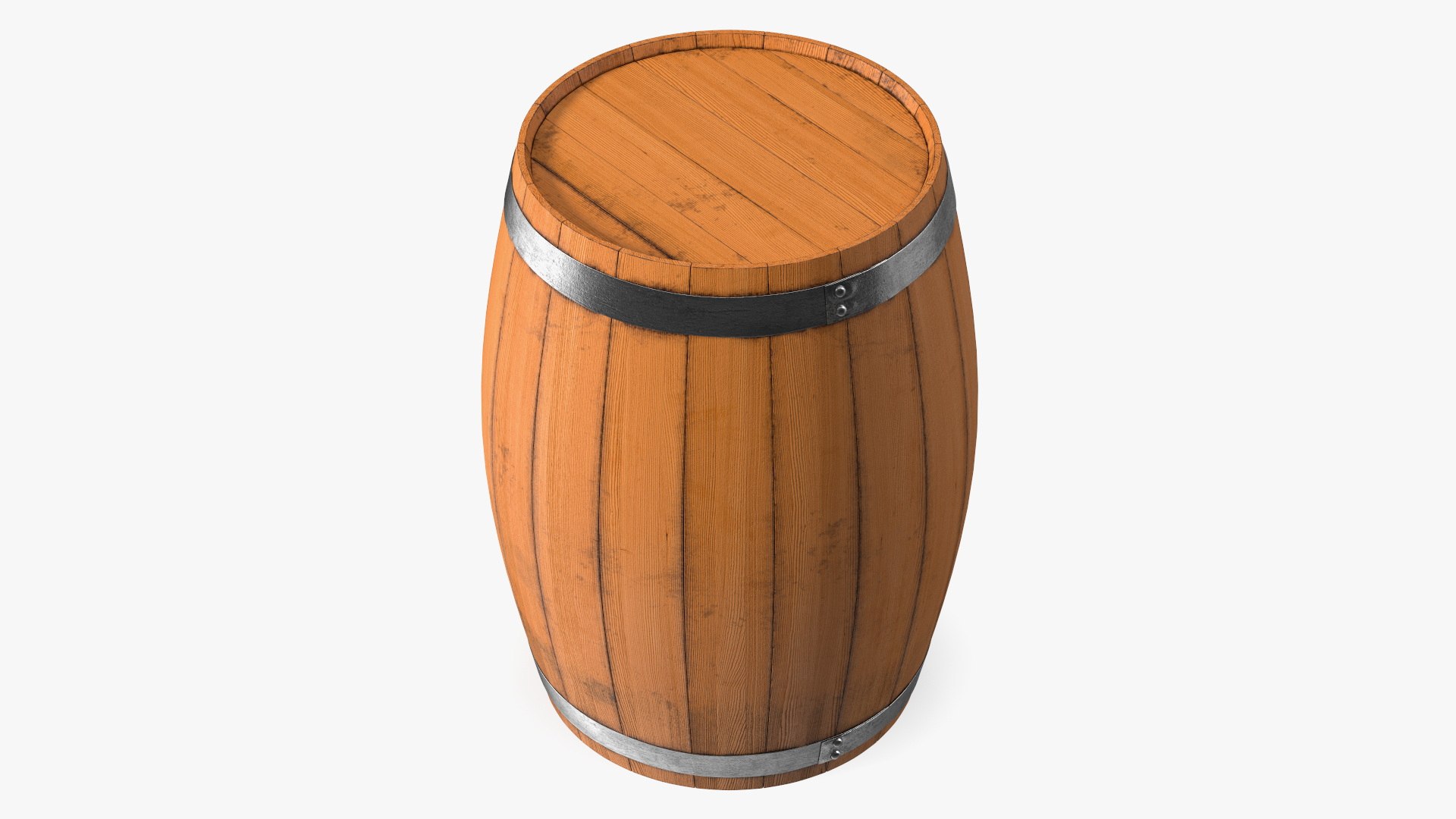 Oak Barrel 3D model preview