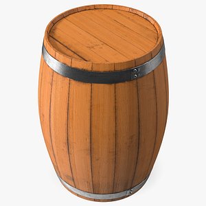 3D Oak Barrel