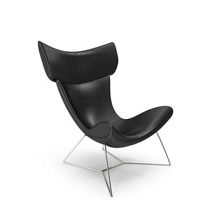 max black leather imola chair