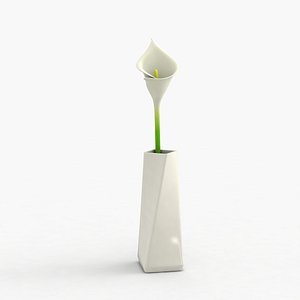 modern vase flower 3d max