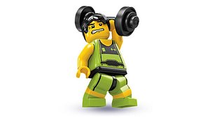 Lego Weightlifter - Rigged Minifigure - 8684-10