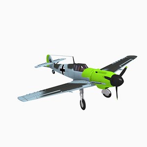 3D BF-109 fighter plane lite