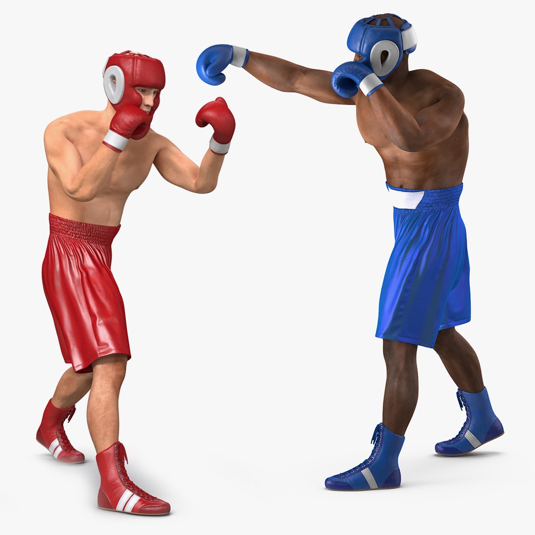 Rigged Boxers 3D Models Collection 3D model preview