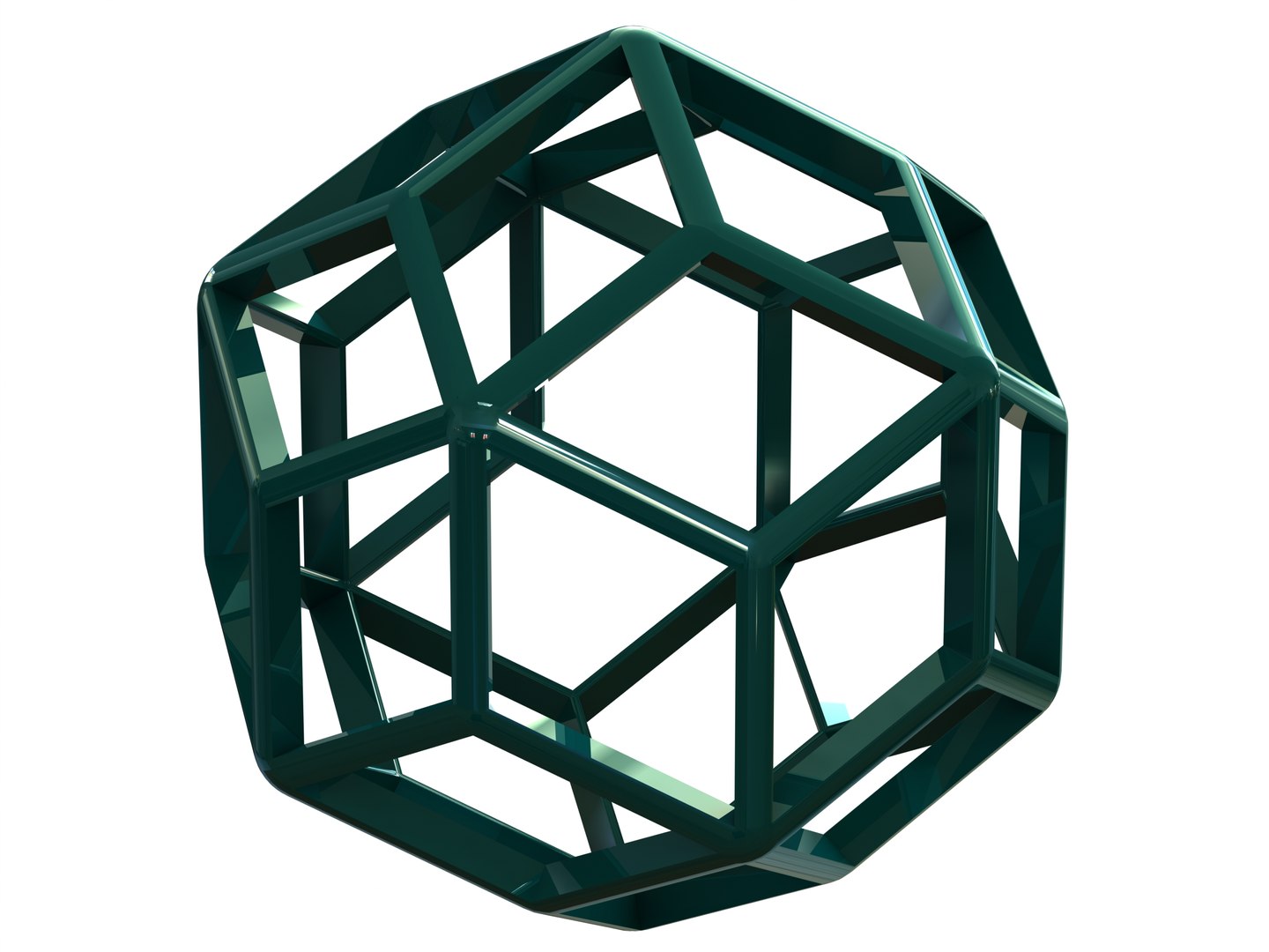 Wireframe Shape Rhombic Triacontahedron 3D - TurboSquid 2162536