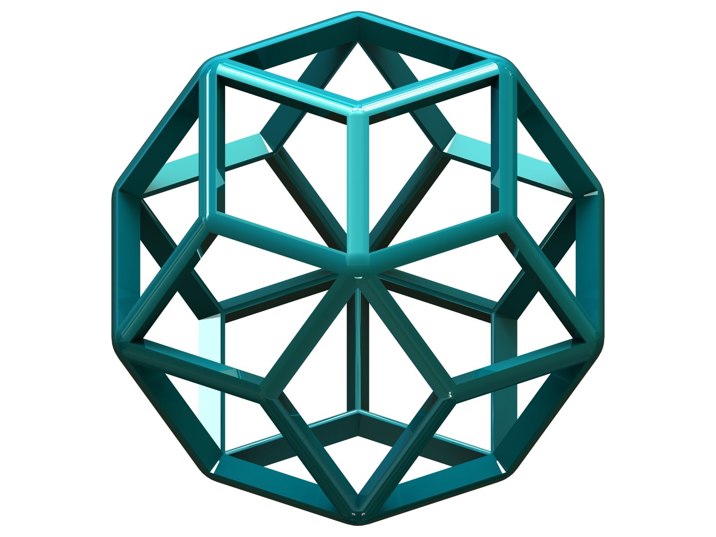 Wireframe Shape Rhombic Triacontahedron 3D - TurboSquid 2162536
