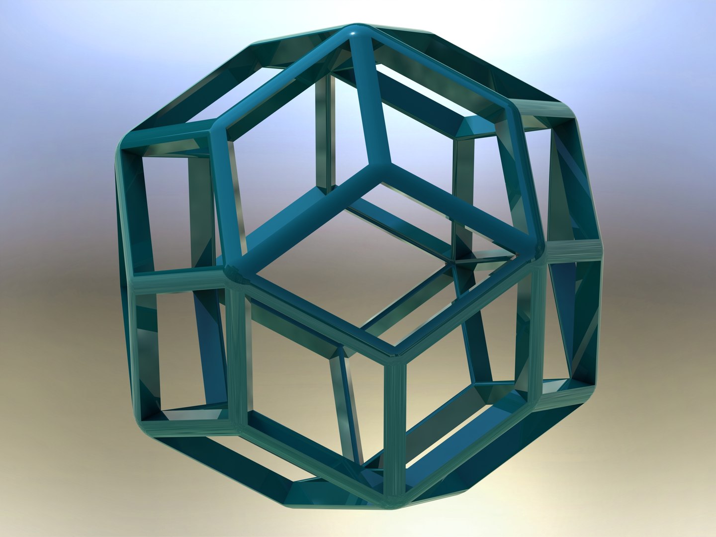 Wireframe Shape Rhombic Triacontahedron 3D - TurboSquid 2162536