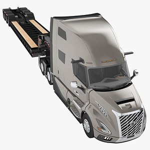3D Volvo VNL 860 Lowboy Trailer 03 model