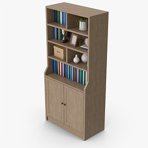 3D model Bookcase Cabinet Set