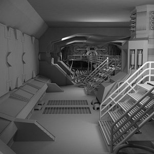 3d model scifi interior