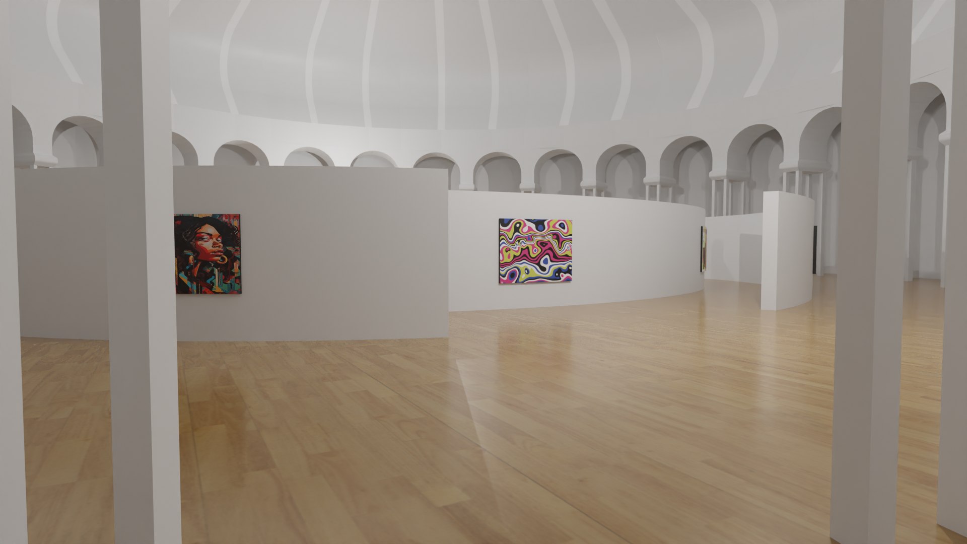 3D Exhibition Hall Model - TurboSquid 2132158