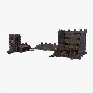 3D Ruine Castle Props model