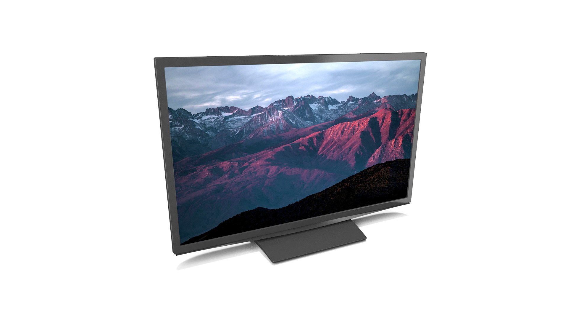 Modern Flat Screen LED TV 3D model preview