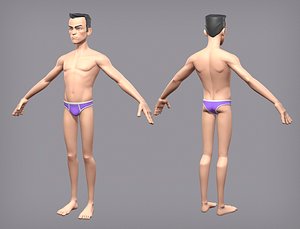 Cartoon Male Character Barry Full Body Base Mesh 3D Model 3D - TurboSquid  1930740
