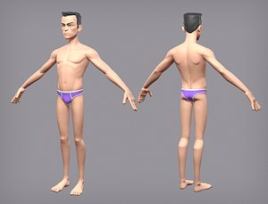 Cartoon male character Den