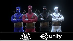 ninja enemy assassin character 3D