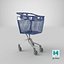 plastic shopping trolley 100l 3D