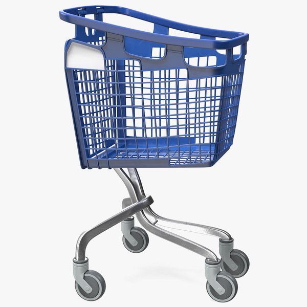 plastic shopping trolley 100l 3D