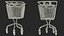 plastic shopping trolley 100l 3D