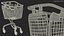 plastic shopping trolley 100l 3D