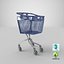plastic shopping trolley 100l 3D