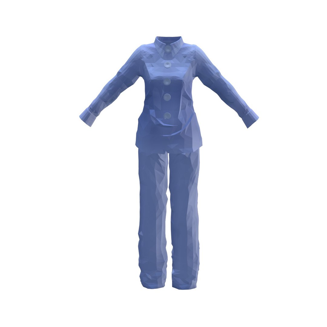 3D Light Blue Pajamas 3D Model Low Poly Model - TurboSquid 2286738