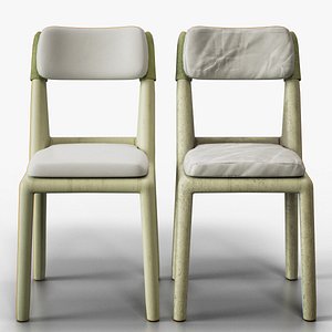 Chair 05 - Minimalist Wood Frame Dining Chair 3D model