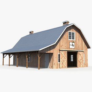 traditional wood barn model
