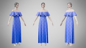 Dress 18 Very Light Blue With Design model
