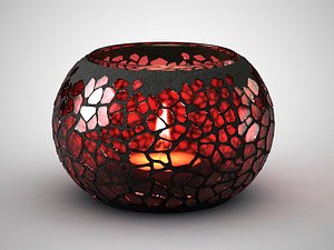 Mosaic Glass Candle holder