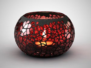 Mosaic Glass Candle holder