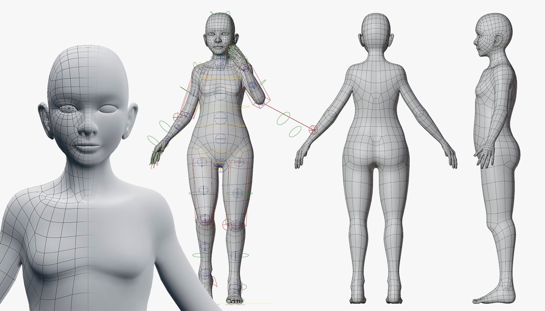 3D Child Meshes Rigged Base - TurboSquid 1447391