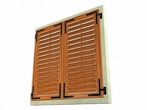 shutters greek dalmatian 3d model