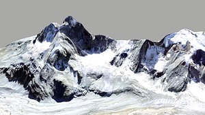 Mountain landscape The Matterhorn Alps 3D