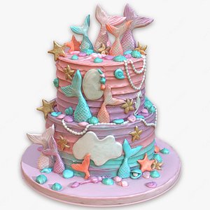 Elegant Mermaid Cake
