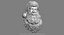 santa claus portrait relief 3d obj