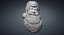 santa claus portrait relief 3d obj