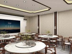 3D Chinese-style banquet hall